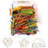 Play Build Straw Constructor Stem Building Toys, 800 Pcs + 16 Wheels, Colorful Interlocking Plastic Engineering Building And Construction Set. Fun, Educational, Safe For Kids- Develops Motor Skills