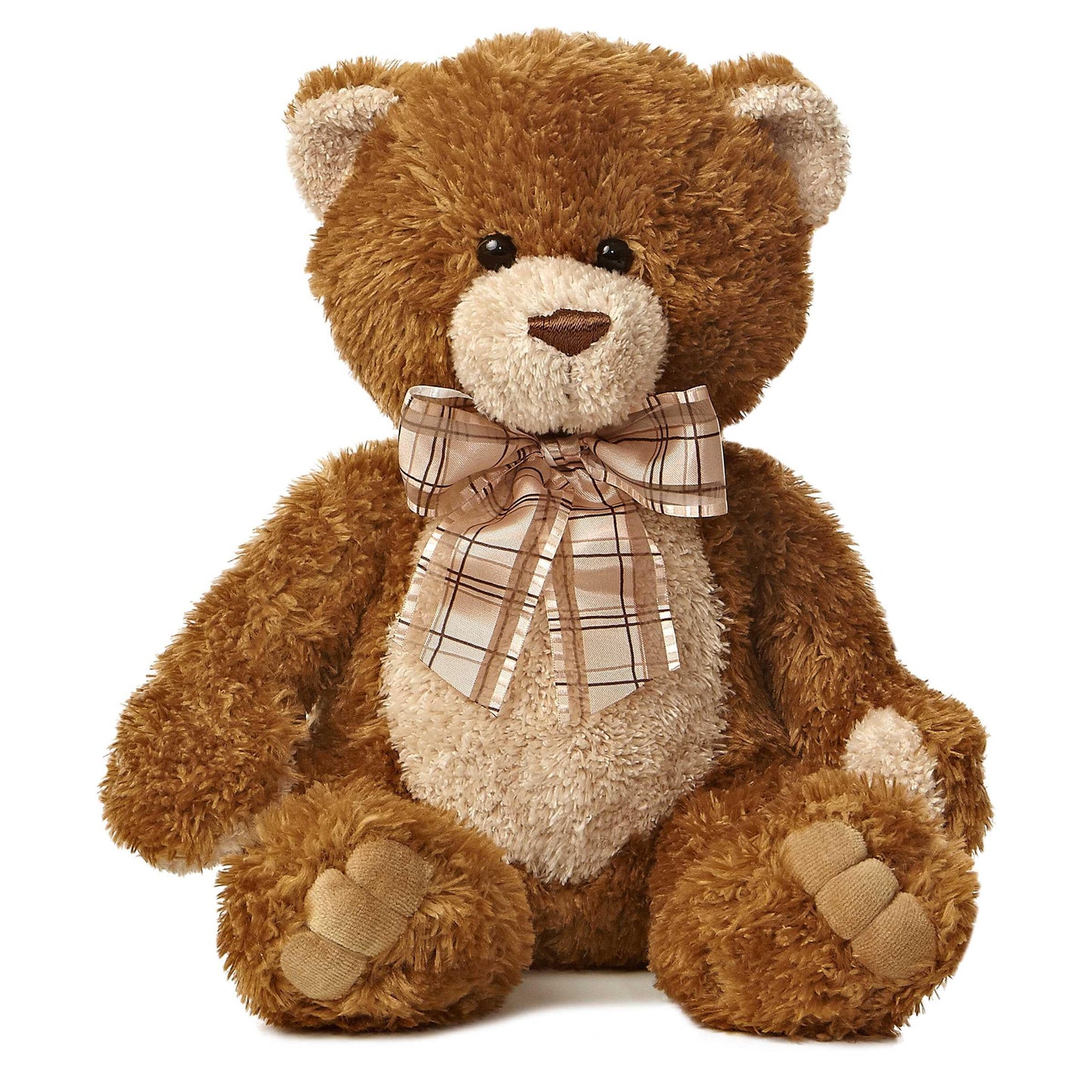 Aurora® Snuggly Bear Brown Sugar™ Stuffed Animal - Comforting Companion - Imaginative Play - 16 Inches