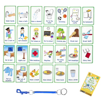 My Daily Routine Cards 27 Flash Cards For Visual Aid Special Ed, Speech Delay Non Verbal Children And Adults With Autism Or Special Needs