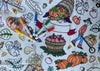The Coloring Table - Thanksgiving And Fall Fun Design - Square Tablecloth - Fabric Coloring Tablecloth - Colorable Designs - Was