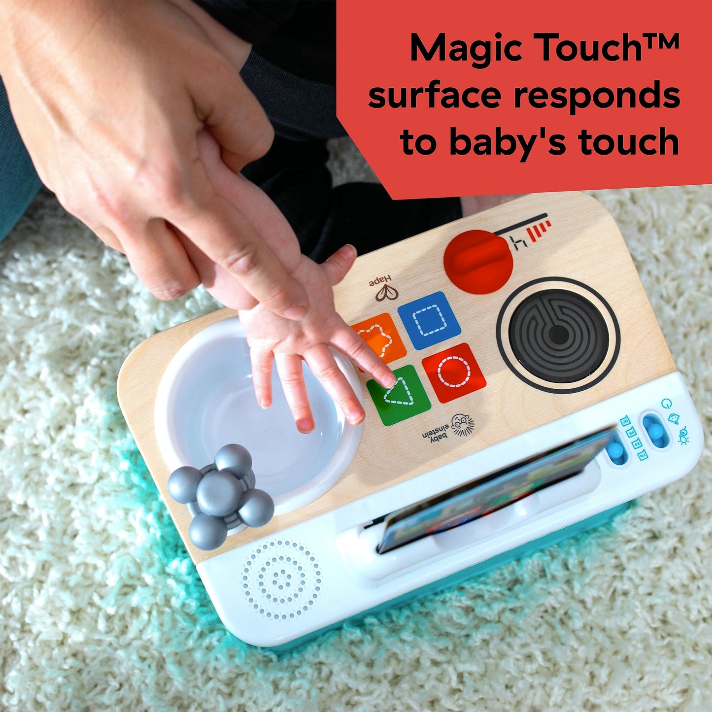 Baby Einstein + Hape Magic Touch Kitchen Play Toy Cooking Stove Set With Real Sounds And Music, Fine Motor Skill Development, Ag