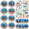 Frienda 48 Set Summer Craft Kit Cruises Under The Sea Sticker Crafts Bulk DIY Ocean Sea Animals Scene Stickers Shark Clown Fish