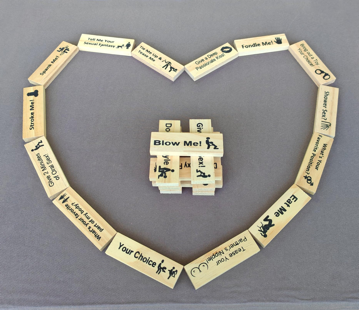 Adults Blocks Tower Game For Couples Wood Stacking Board Valentine Night Dating Lovers Game Gifts