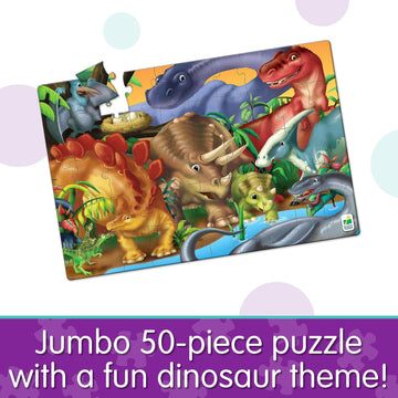 The Learning Journey: Jumbo Floor Puzzles - Dinosaurs - Dinosaur Puzzle, Giant Floor Puzzles For Kids Ages 3-5, Big Puzzles For Kids, Toddler Puzzles, Award Winning Educational Toys