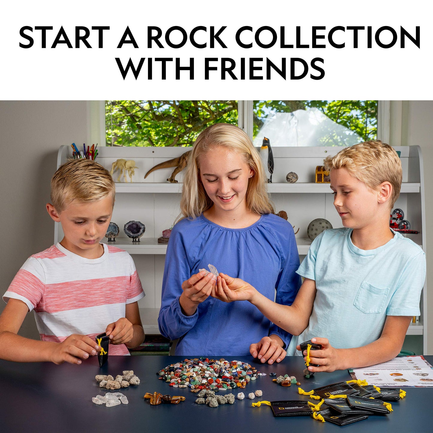 National Geographic Kids Rock Collection – 1.25 Lb Assorted Rocks, Minerals & Gemstones Plus 50 Cool Rocks And Minerals To Share, A Great Stocking Stuffer Stem Earth Science Kit For The Classroom