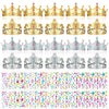 Yaomiao 44 Pcs Foam Crowns for Kids Princess Tiaras Crowns Bulk Diamond Sticker Making Kits for Birthday Party Supplies (Bright