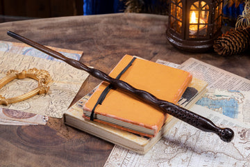 Handicraftviet - Hand Carved Wooden Magic Wand, Magic Wands For Wizards/Collectible Cosplay, Magical Gift For Halloween, Christmas And Birthday Party 15 Inch (S6)