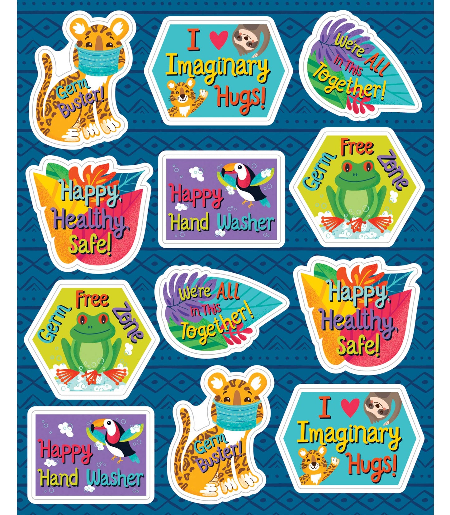GERM BUSTERS SHAPE STICKERS