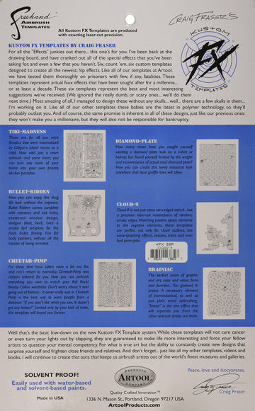 Artool Freehand Airbrush Templates, Cloud 9