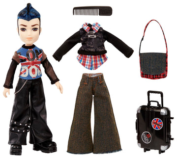 Bratz Pretty ‘N’ Punk Eitan Boyz Punkz Fashion Doll With 2 Outfits And Suitcase, Collectors Ages 6 7 8 9 10+