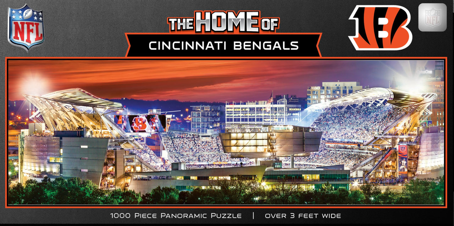MasterPieces 1000 Piece Sports Jigsaw Puzzle - NFL Cincinnati Bengals Stadium View Panoramic - 13x39
