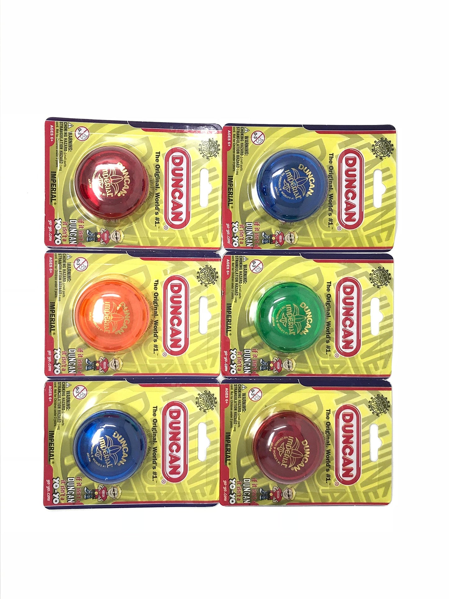 Duncan Yo-Yo Imperial Gift Set Bundle - 6 Pack (Assorted Colors)