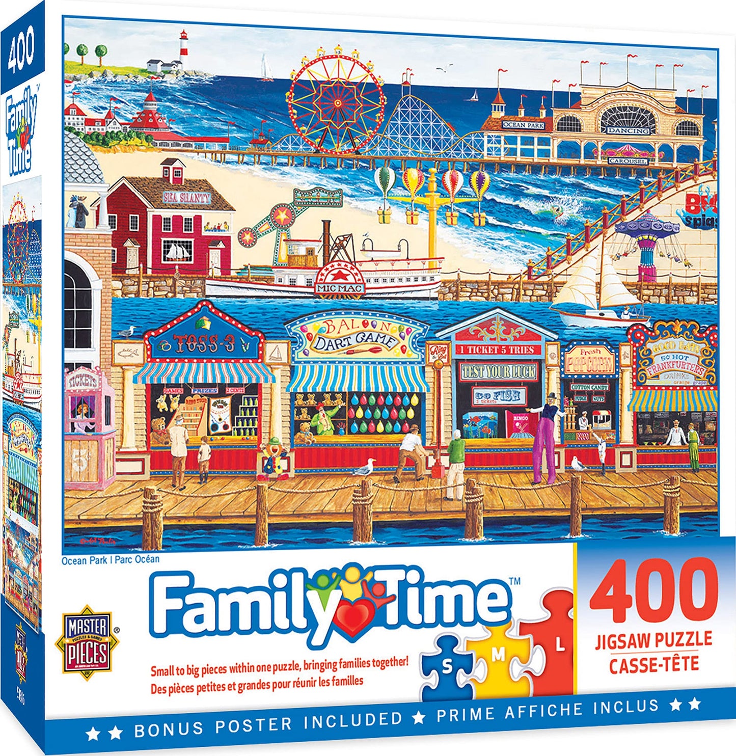 Masterpieces 400 Piece Jigsaw Puzzle For Adults, Family, Or Youth - Ocean Park - 18''X24''