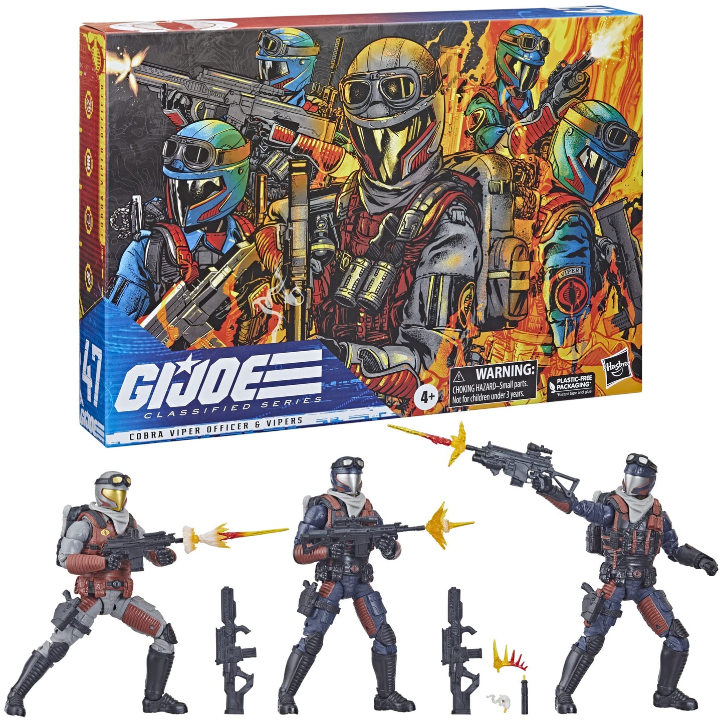 G.I. Joe Classified Series Cobra Viper Officer & Vipers Figures 47 Collectible Toys, Multiple Accessories 6-Inch-Scale, Custom P
