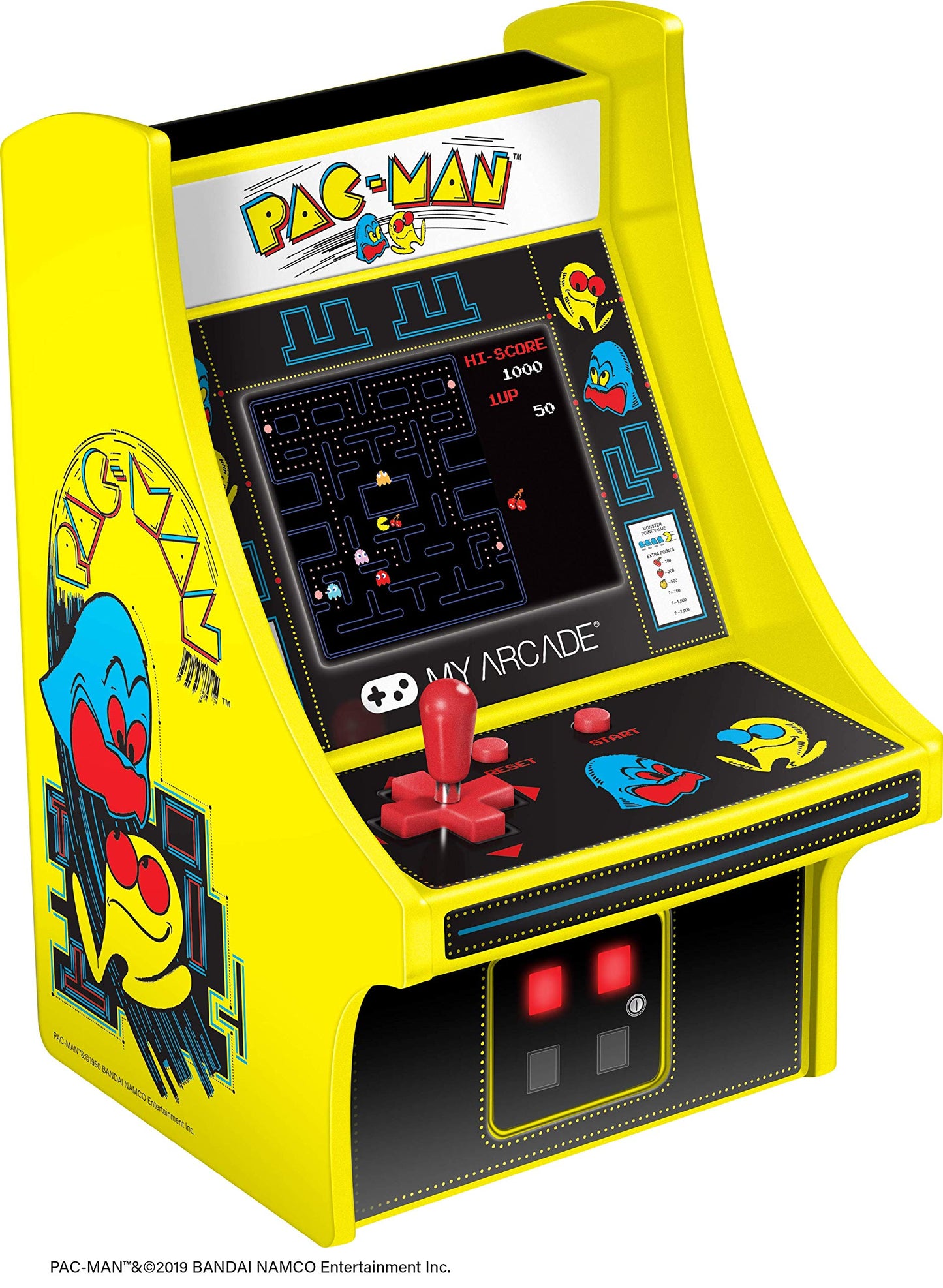 My Arcade Dgunl-3220 Micro Player Mini Arcade Machine Pac-Man Video Game, Fully Playable,6.75 Inch Collectible,Color Display, Sp