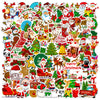 Christmas Theme Stickers, 100Pcs Vinyl Waterproof Merry Christmas Stickers For Envelopes Gifts Tags Crafts Snowboard Decorations