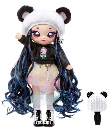 Na! Na! Surprise Family Soft Doll Set With 2 Fashion Dolls And 1 Pet Panda Features 12 Accessories, Long Hair Dolls In Removable Fashions And Accessories With Adorable Plush Pet Panda