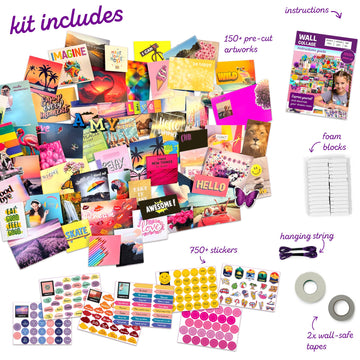 Wall Collage Kit for Teen & Tween Girls - Teenage Girl Room Decor 10 11 12 13 14 15 16 Year Old Girl Gifts - 1000+ Piece DIY Cra