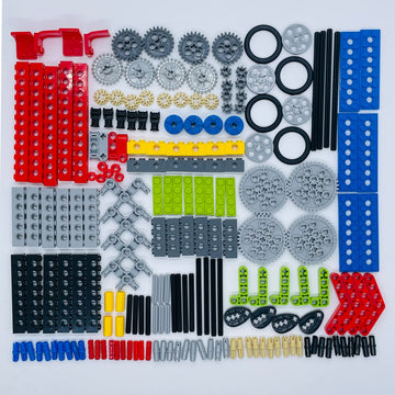 Tacyillu 202 Pcs Building Blocks Parts Gear Chain Wheels Connectors Axle, Liftarm, Pins Accessories Brick Sets Toys Tight Fit Wi