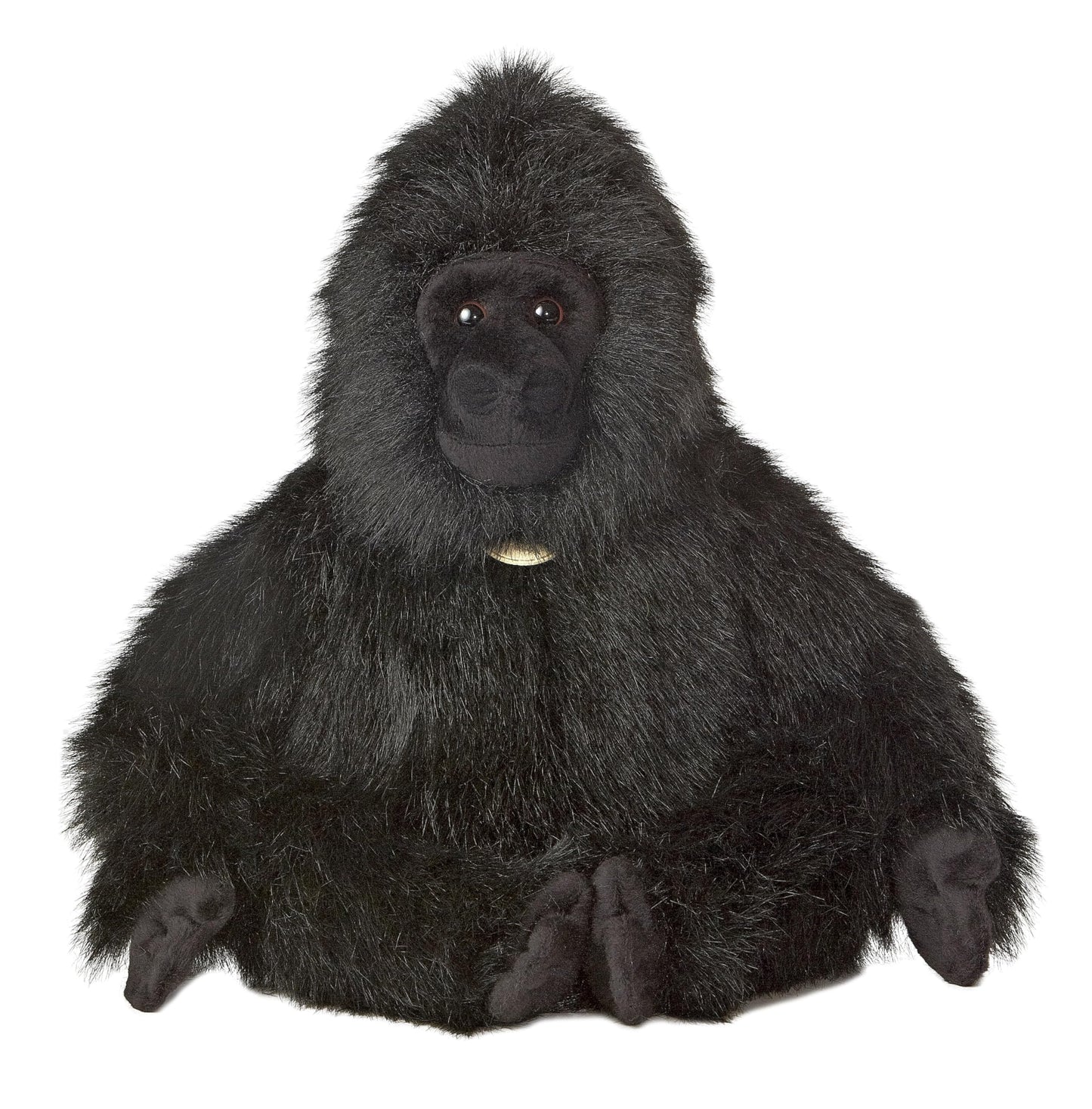 Aurora® Miyoni® Gorilla Stuffed Animal - 16" Black Polyester - Lifelike Detail, Cherished Companionship, Model 26190