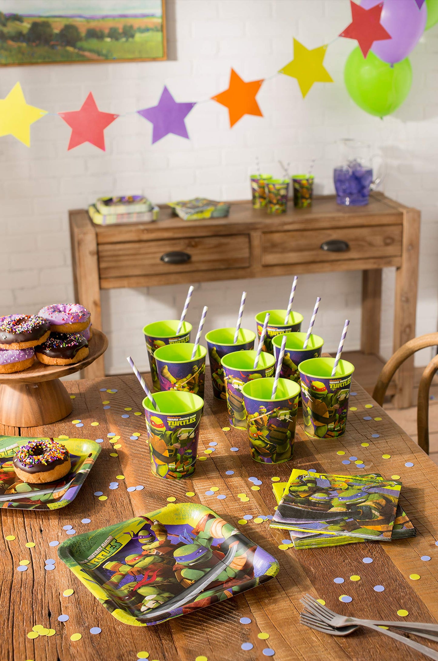 American Greetings Teenage Mutant Ninja Turtle (Tmnt) Party Supplies, 16 Oz. Reusable Plastic Party Cup (12-Count)