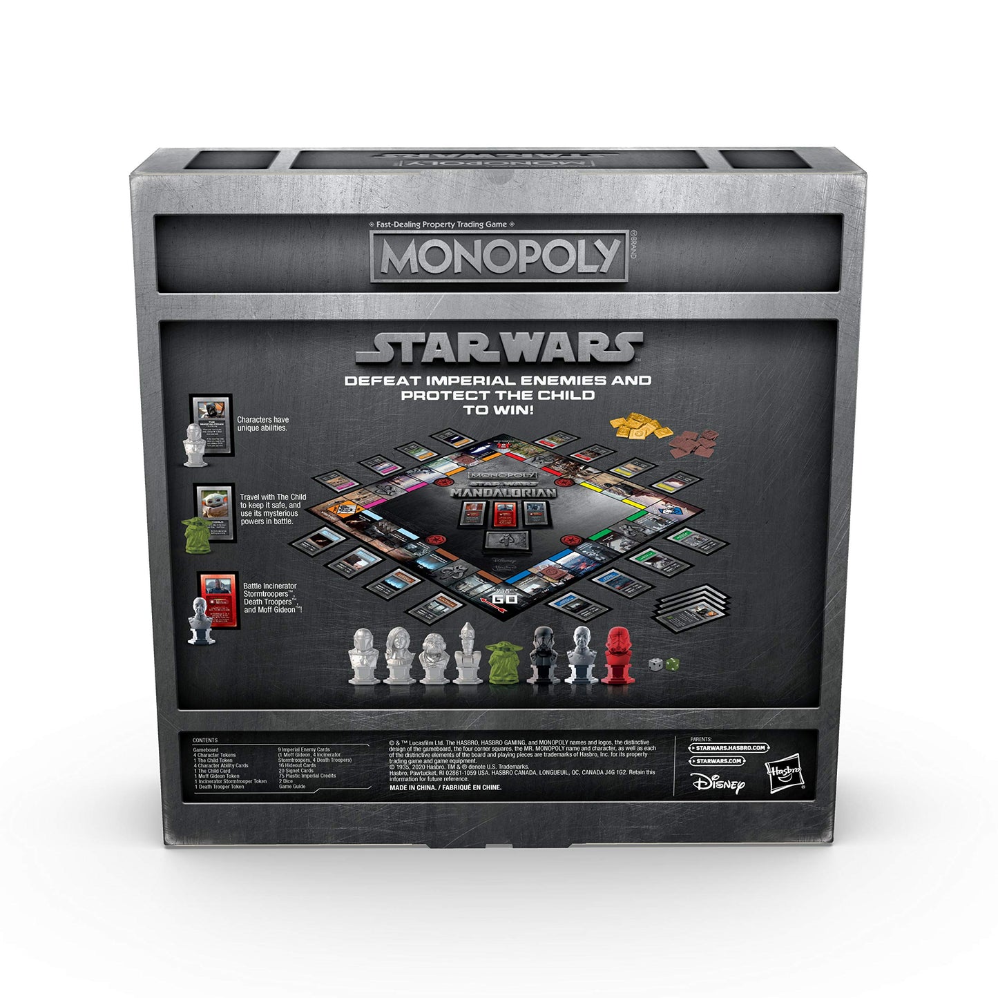 Monopoly: Star Wars The Mandalorian Edition Board Game, Protect The Child (Baby Yoda) From Imperial Enemies