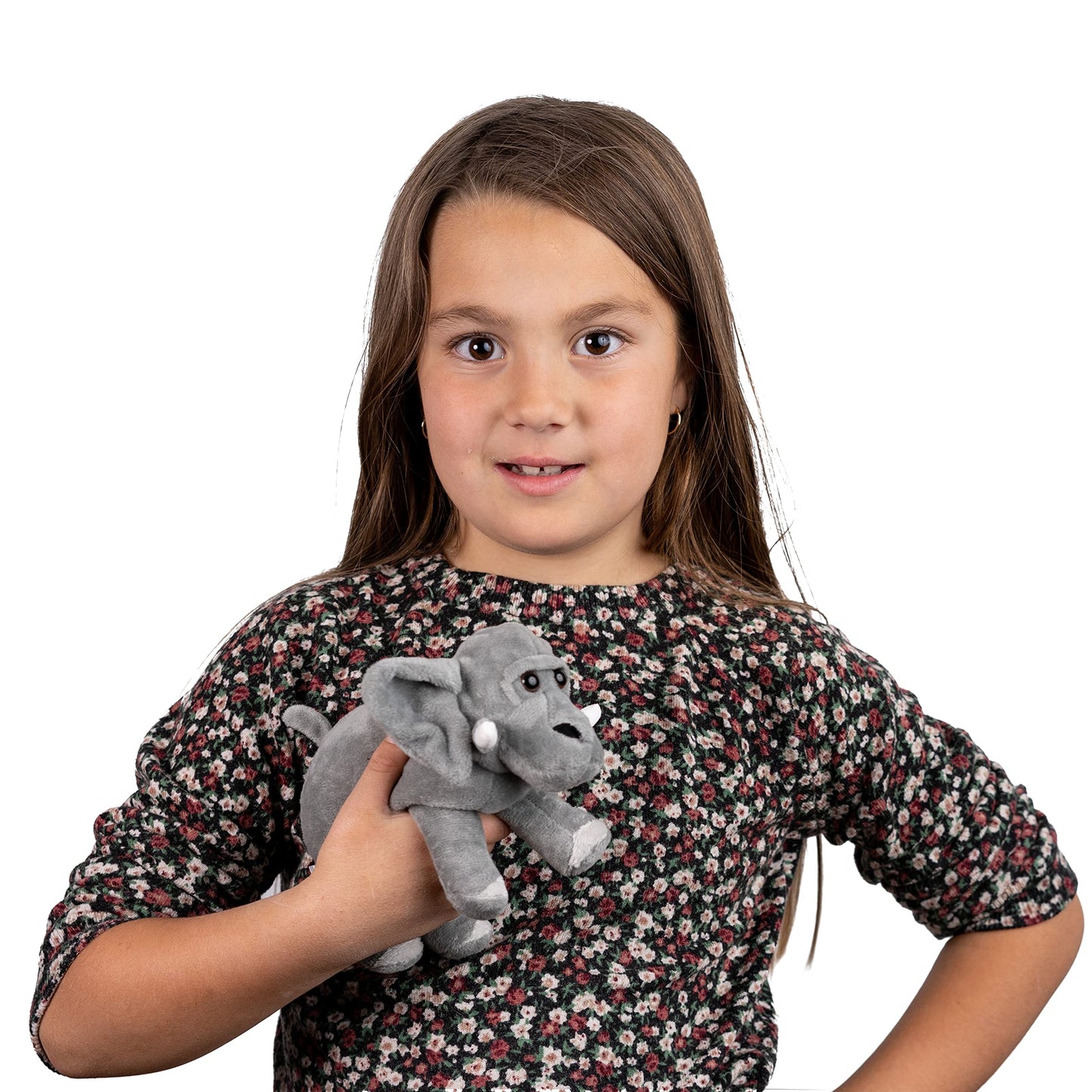 Randimals Randimini Collection Elarilla - Elephant And Gorilla Floppy Plush Bean Filled Toy 6.5 , Soft & Huggable, Premium Qua