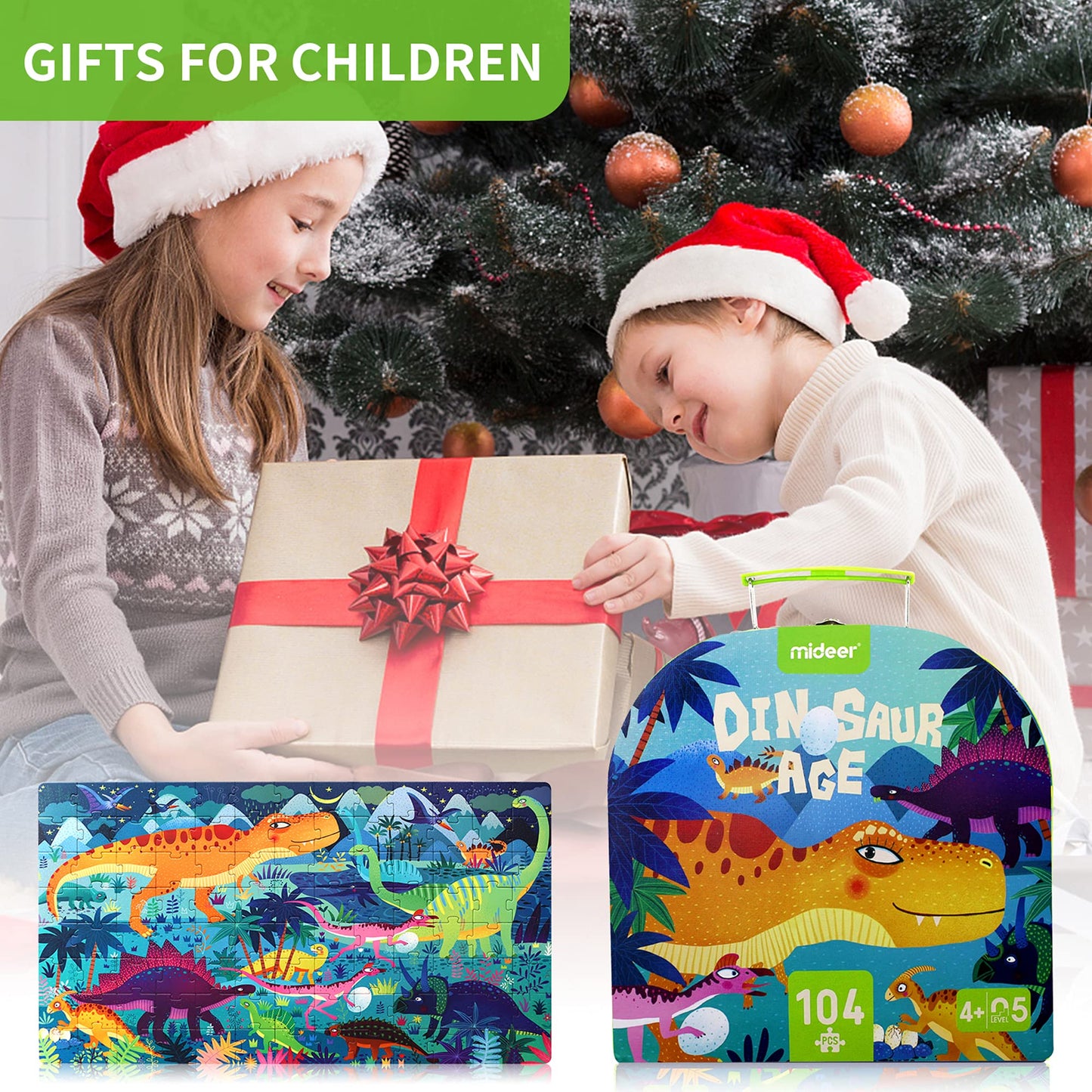 Yogeon Puzzles For Kids Ages 4-6, 6-8,100 Piece Dinosaur Puzzles For Toddler 3-5,Floor Puzzle Age 5-7 Children Learning Preschoo