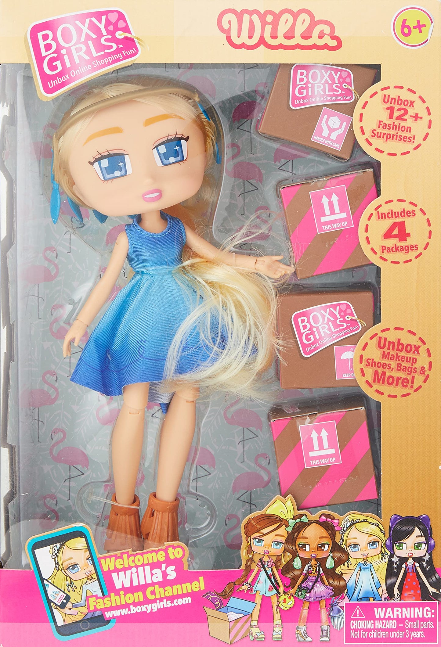 Boxy Girls Jay At Play Blonde With Blue Dress