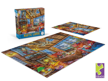 Ceaco - Rustic Lodge - Log Cabin Retreat - 1000 Piece Jigsaw Puzzle