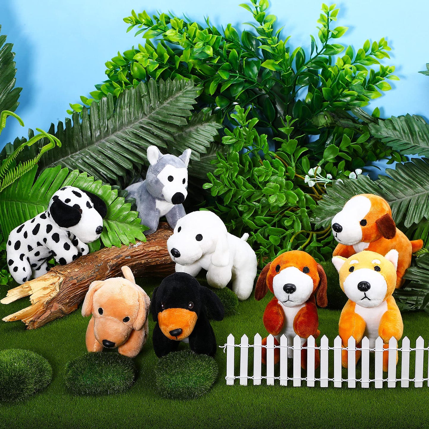 Sumind 8 Pieces Plush Dogs 5 Inch Stuffed Animals Bulk Assorted Cute Stuffed Dogs Small Animal Plush Toys For Girls Boys Graduation Valentine School Classroom Party Supplies Favors(Dog)