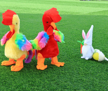 Easfan Musical Chicken Stuffed Animal Electronic Interactive Plush Toy Singing Dancing Squawking Waving Rooster Easter Birthday