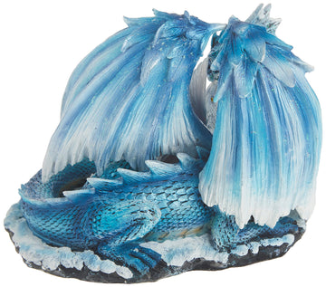 Stealstreet Ss-G-71533 Light Blue Dragon Mom With White Baby Statue Figurine, 7'