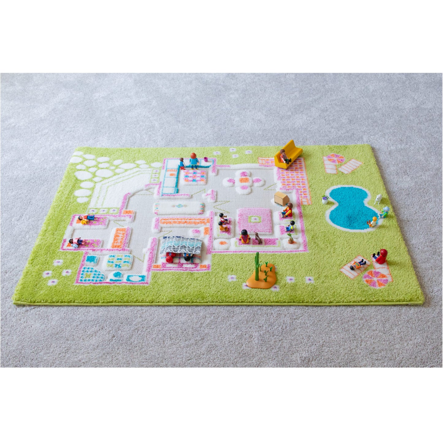 Ivi Playhouse 3D Montessori Play Mat, Non-Toxic, Stain Resistant, Educational Activity Toys For Girls