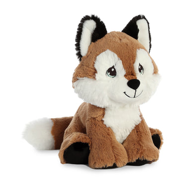 Aurora® Smarty Fox Stuffed Animal – 8.5" Brown Polyester Plush – Cherished Memories