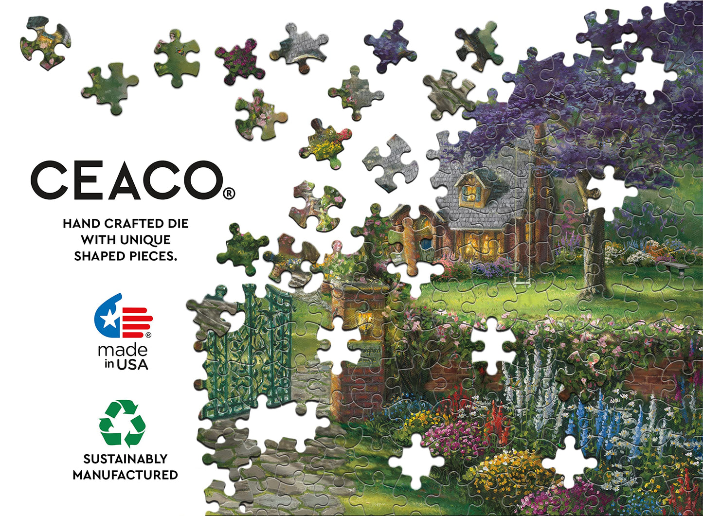 Ceaco - Thomas Kinkade - Inspirations - Hummingbird Cottage - 300 Piece Jigsaw Puzzle