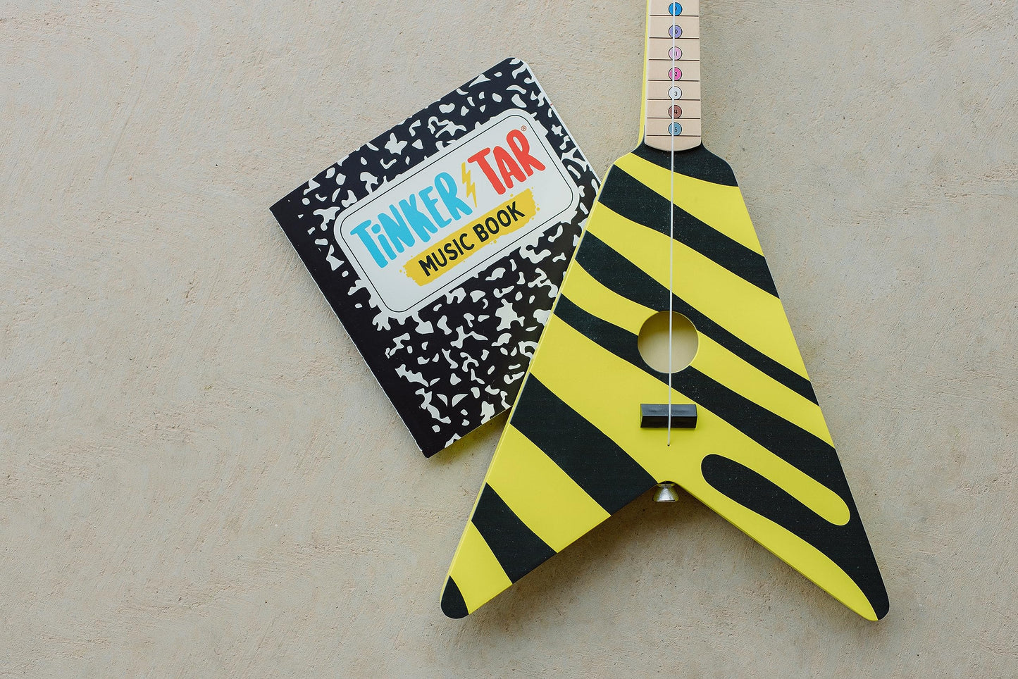 Tinkertar - Rockstar Guitar - The Easiest Way To Start And Learn Guitar - 1 Stringed Toy Instrument For Kids Perfect Intro To Mu