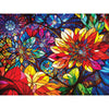 RoseArt Stained Glass Flowers 300-Piece Jigsaw Puzzle for Adults - Multi Color, Cardboard, Model 1209ZZD