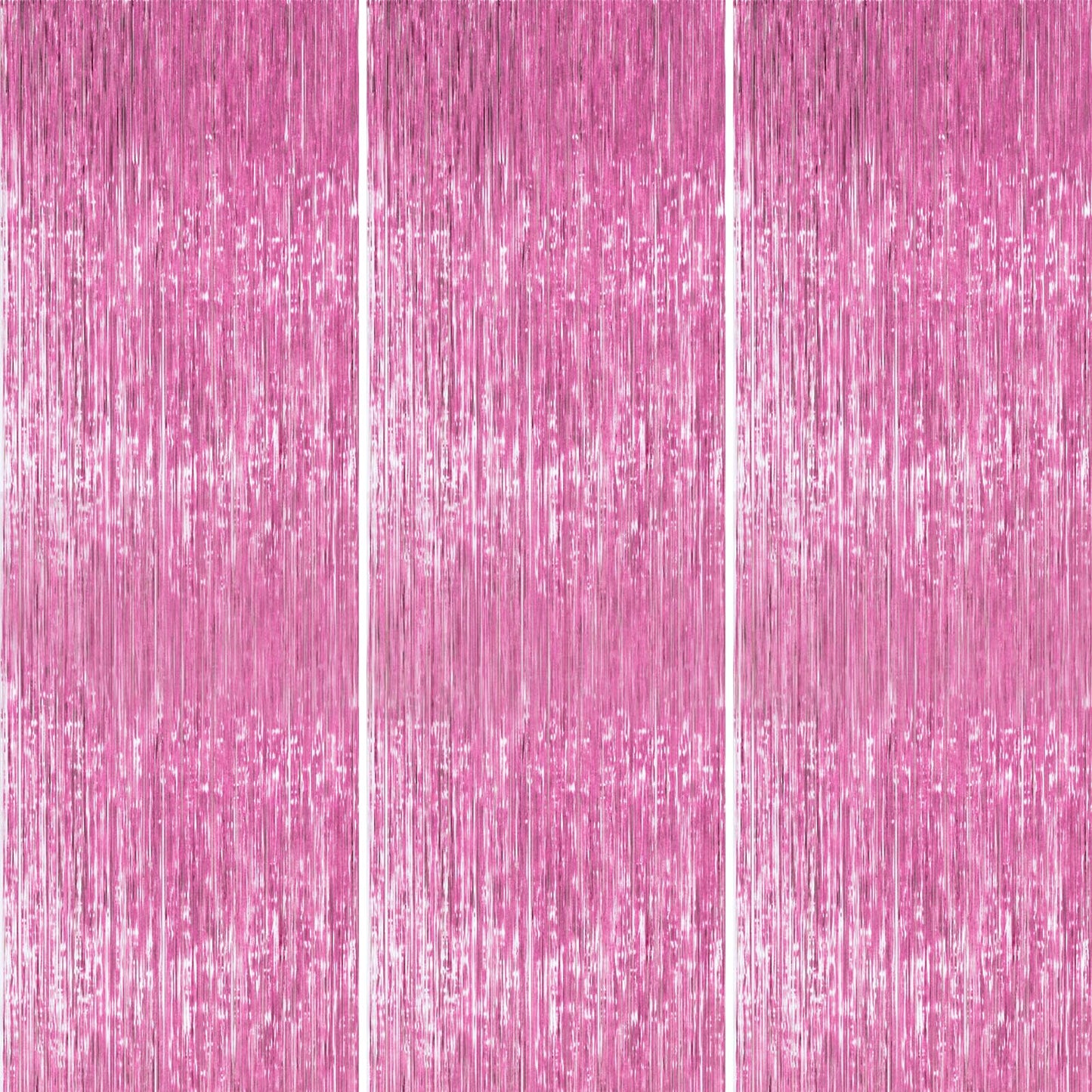 PartyWoo Pink Streamers Tinsel Backdrop Curtain 3pcs 8.2ft Foil Fringe Curtain for Baby Shower Bridal Shower Wedding Pink Cheeta