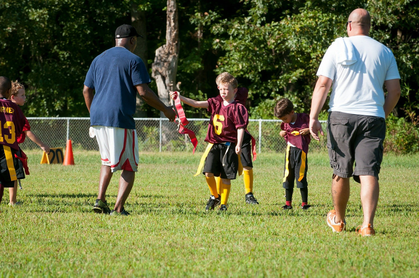 Flag Football 12 Players 3 Flags mature-themed Kids Youth Set 55 Pieces with Football