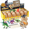 Easter Dig A Dozen Dino Egg Kit For Kids - Dinosaur Toys Gift 3-12 Year Old - 12 Eggs & Surprise Dinosaurs - Easter Basket Stuffers - Science Stem Activities - Boy Toy Party Gifts For Boys & Girls