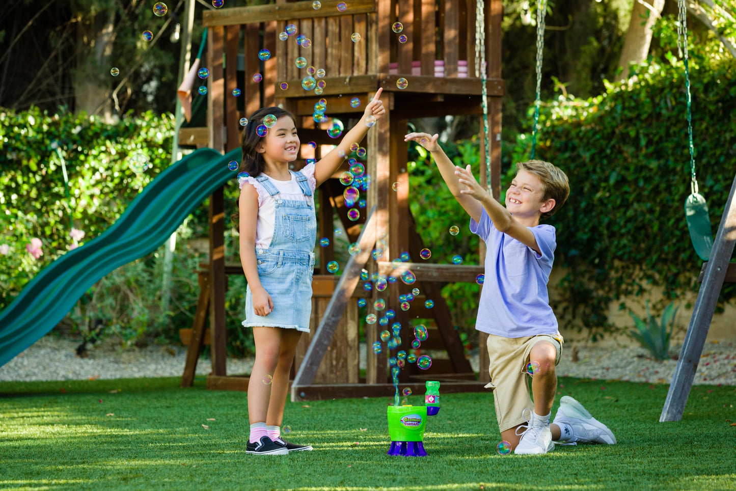 Gazillion Tornado Bubble Machine - Kids Bubble Blower - Blows 4500 Bubbles Per Minute - Ideal For Outdoor Fun & Parties - Includes 4 Oz. Gazillion Bubble Non-Toxic Solution