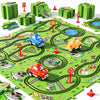 NIPLOOOW 64 PCS Puzzle Track Car Set - City-Themed, Small, Green, Plastic, Perfect for Boys & Girls Ages 3-6