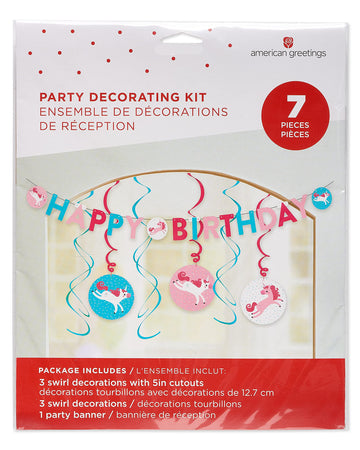 American Greetings Rainbow Unicorn Birthday Party Supplies, Banner Kit (7-Pieces)