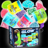 35.16 Fl Oz Glow In The Dark Slime For Kids 6+, Funkidz 1040 Ml Large Slime Pack Neon Colors Slime Kit Green Blue Pink Yellow Bi