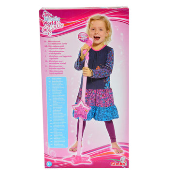Simba My Music World Microphone Stand for Girls - Multi Color, Cardboard, Model 106830691
