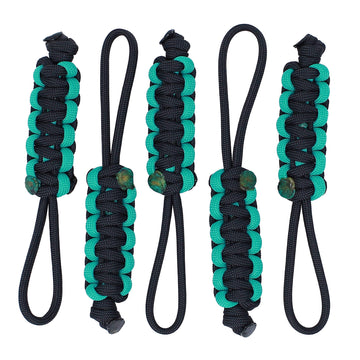 Bubbasgaragetv - Large Heavy Duty Paracord Zipper Pulls (Turquoise)