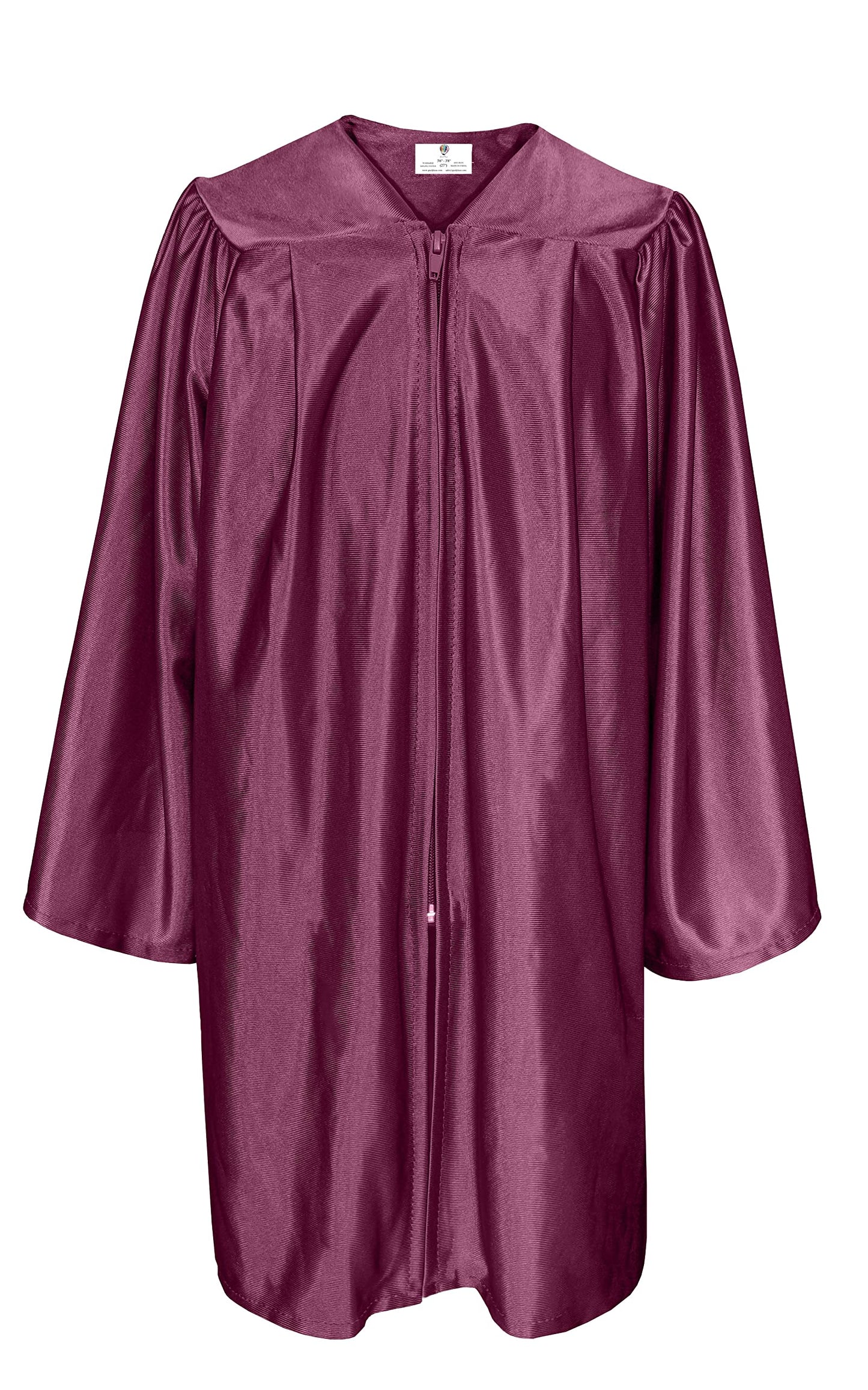 Gradplaza Shiny Choir Robe Kindergarten Preschool Graduation Gown Shiny Graduation Gown For Kids Maroon Size 36