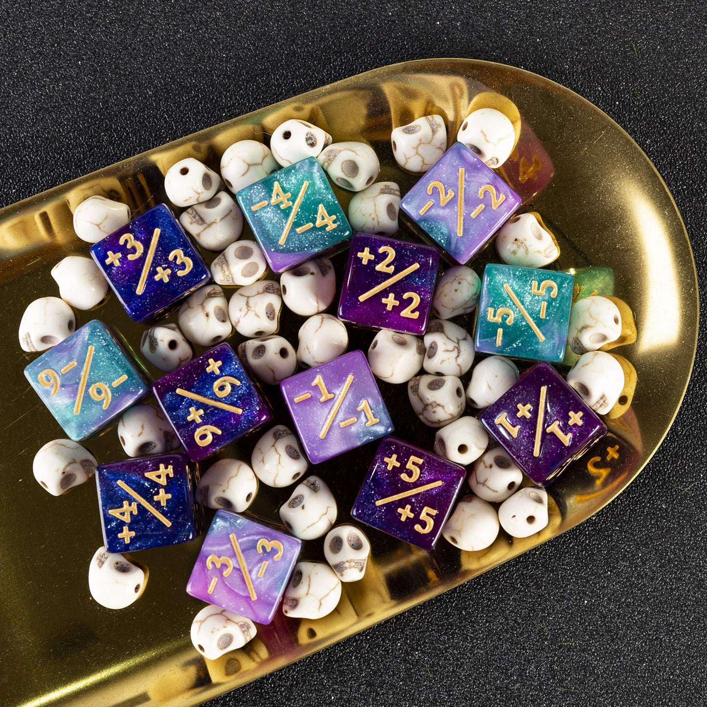 48 PCS Magic The Gathering MTG Counter Dice Marble Bulk Life Counters Tokens Dice Compatible with Magic Card Game Accessories CCG Creature Stats 4 Colors