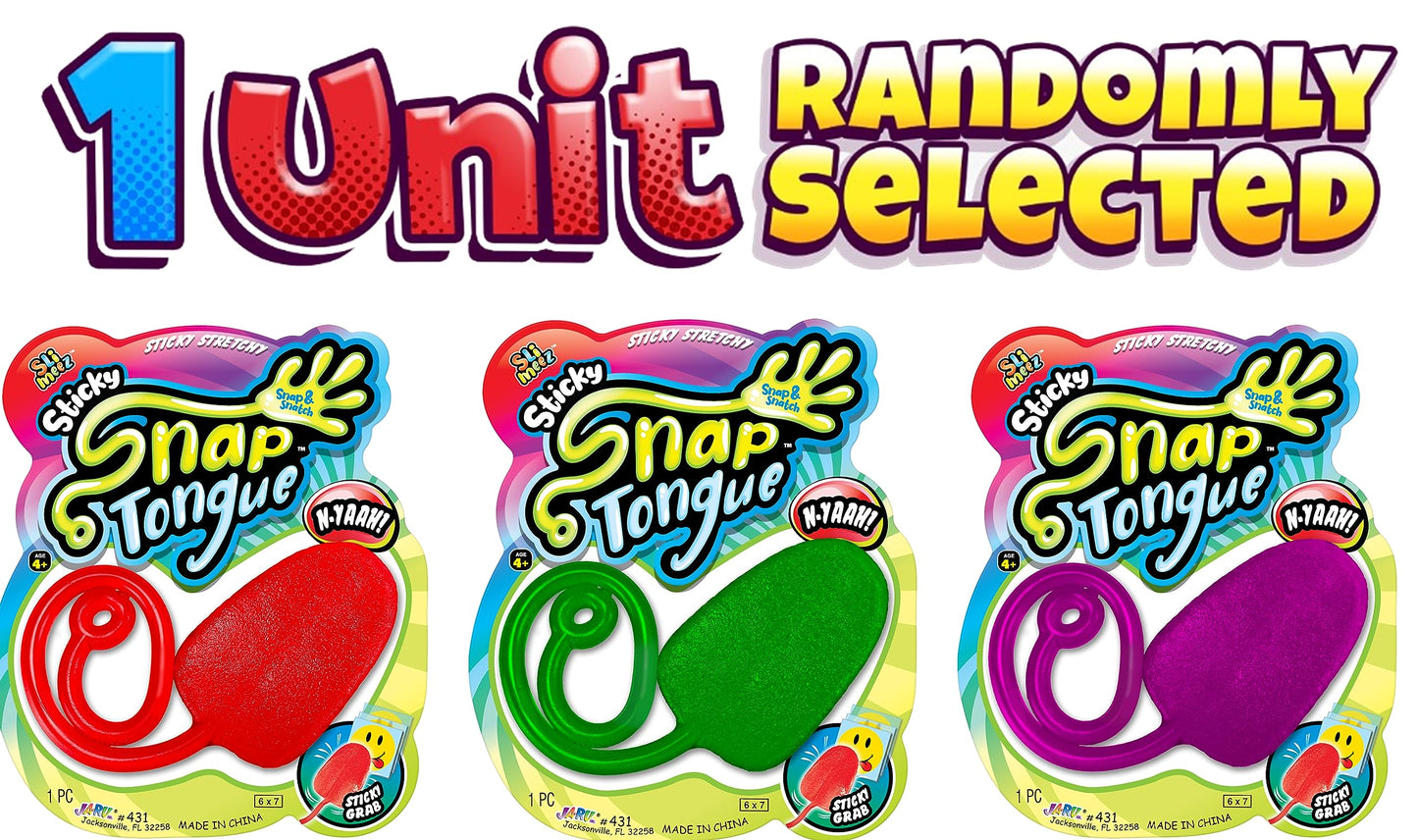 Fun A Ton Giant Snap Hand-Jumbo Sticky Tongue Toy (1 Pack Assorted) Large Stretchy Sticky Hands Toy For Kids. Party Favors, Clas